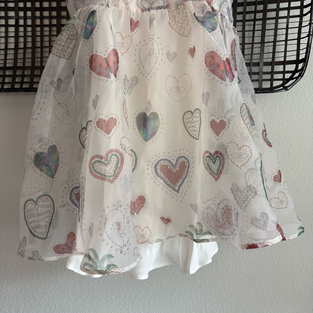 Farm Rio semi sheer puff sleeve mini dress - Picture 4 of 9